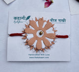 Peach Plantable Rakhi with Roli Chawal & Coco Disc