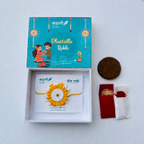 Yellow Plantable Rakhi with Roli Chawal & Coco Disc
