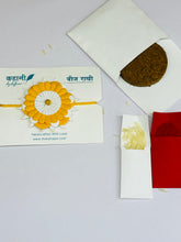 Yellow Plantable Rakhi with Roli Chawal & Coco Disc