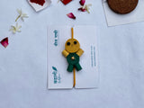 Plantable Rakhi for Kids in Bear Shape with Roli Chawal & Coco Disc