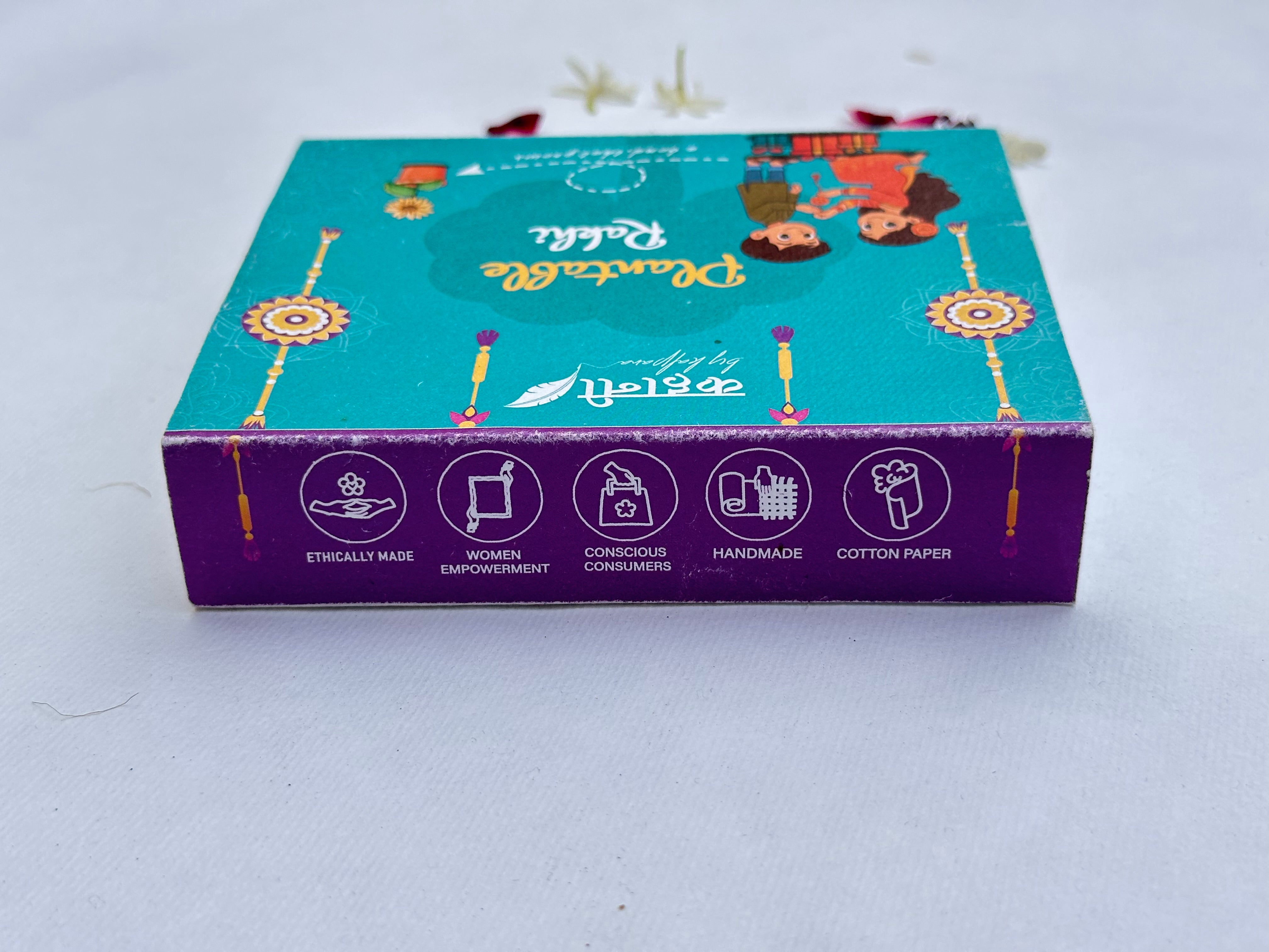 Blue Plantable Rakhi with Roli Chawal & Coco Disc