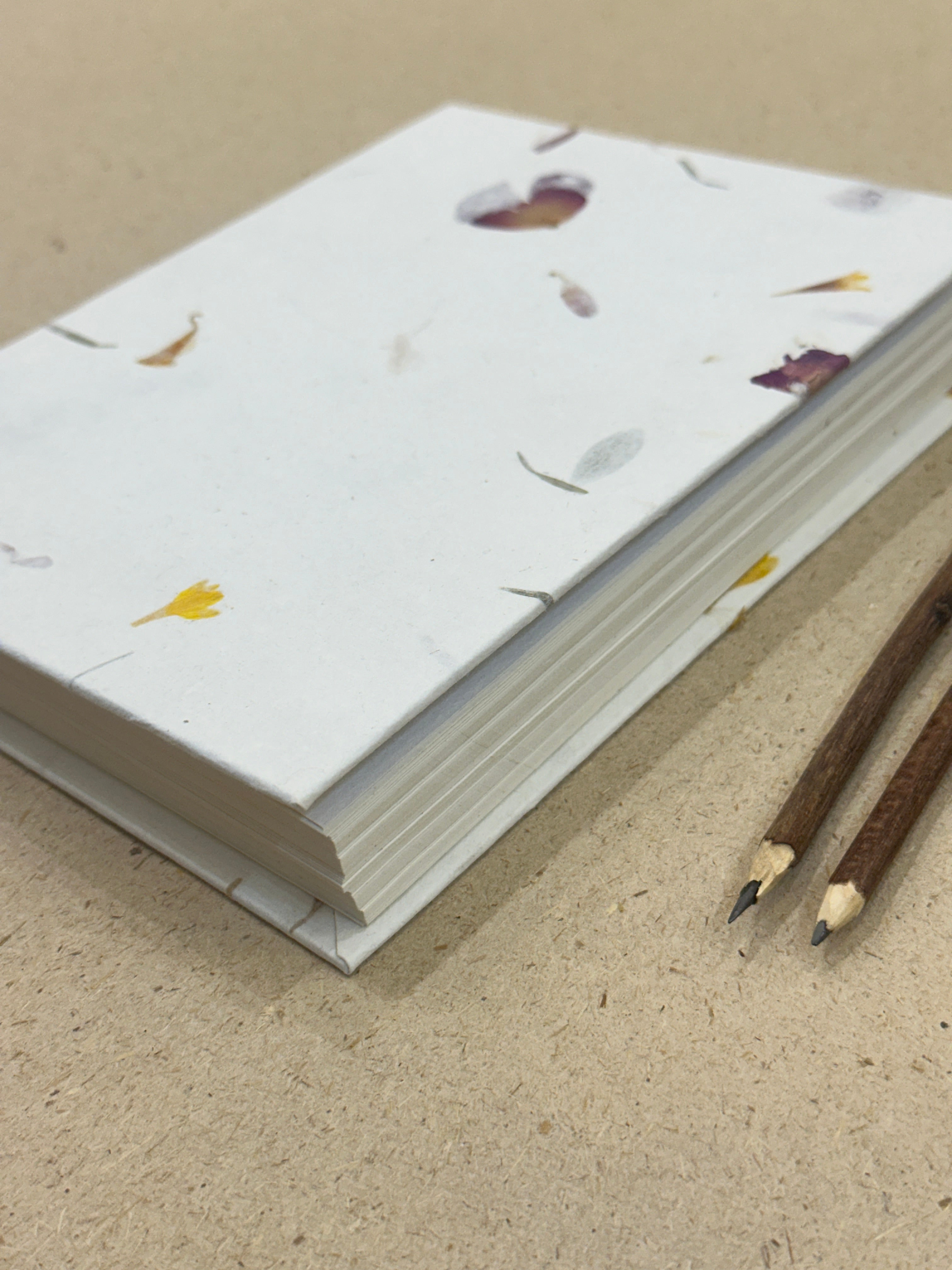 Handmade Paper Rose Petal Journal